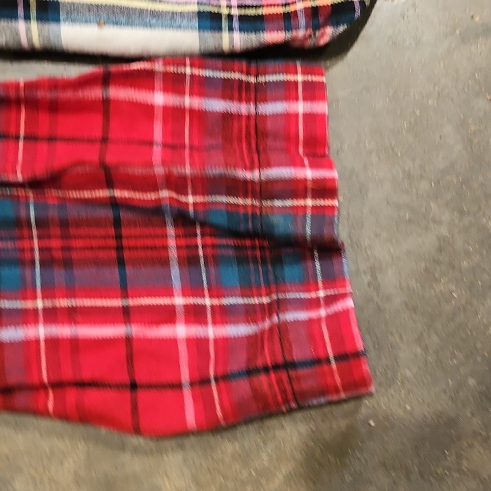 Victorias Secret Dreamer Collared Long Sleeve Flannel Pajama Multi Red Tartan XS - Picture 4 of 12